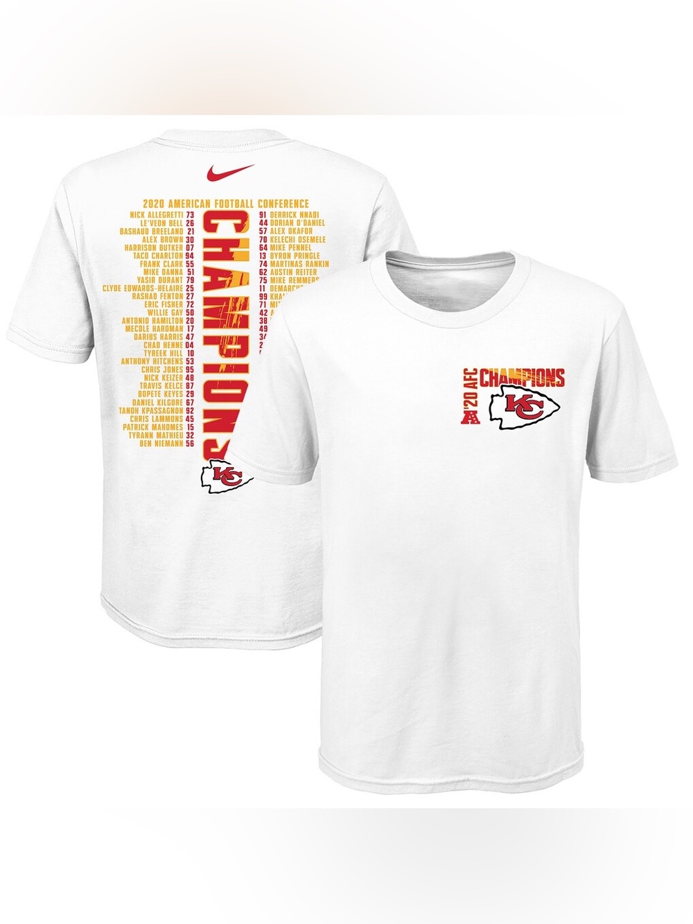KC CHIEFS KC CHAMPIONS T- SHIRT SIZE M